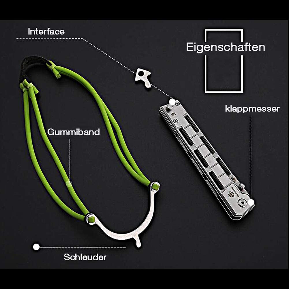 NedFoss DG-SL Tanto Klappmesser, Einhandmesser mit Schleuder, 8,5 cm Klingenlänge Outdoor Messer