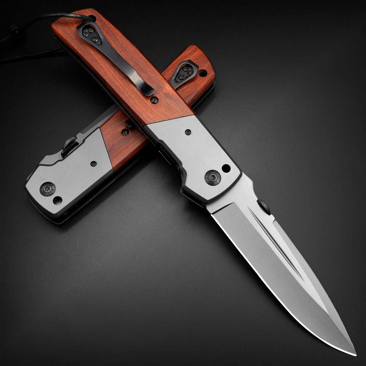 NedFoss DA52 Klappmesser, Grosses Taschenmesser mit 13cm Klinge, Universal Outdoor Klappmesser, Einhandmesser