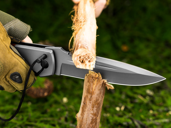 NedFoss DA52 Klappmesser, Grosses Taschenmesser mit 13cm Klinge, Universal Outdoor Klappmesser, Einhandmesser