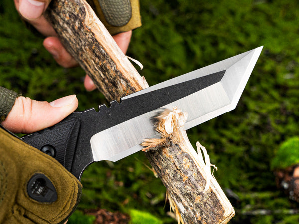 NEDFOSS DRAGON Tanto Outdoor Messer mit Kydex Holster, 10,4cm Full Tang EDC Survival Messer mit G10 Griff, feststehende Messer, Camping Gürtelmesser, Bushcraft Messer