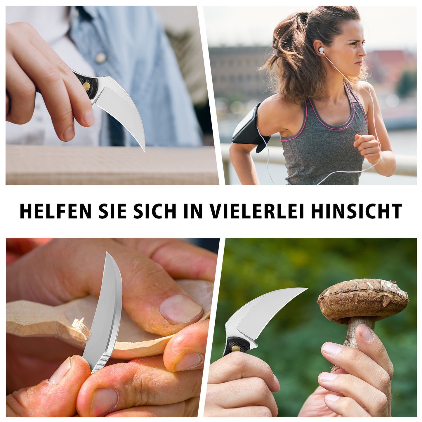 NedFoss Outdoor Messer VULTURE, 6CM 14C28N Stahl FULL TANG Survival Messer mit G10 Griff & Kydexscheide, Mini Messer feststehend in Geschenk-Box für Sammlung, Camping
