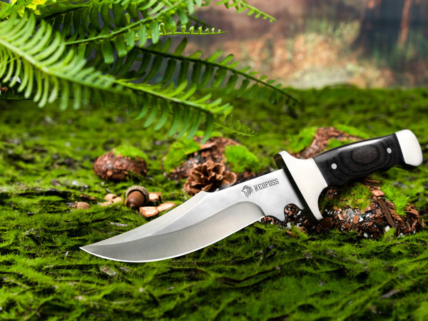 NedFoss TIGER Outdoor Messer, 16cm Jagdmesser, Camping Gürtelmesser, Bushcraft Messer