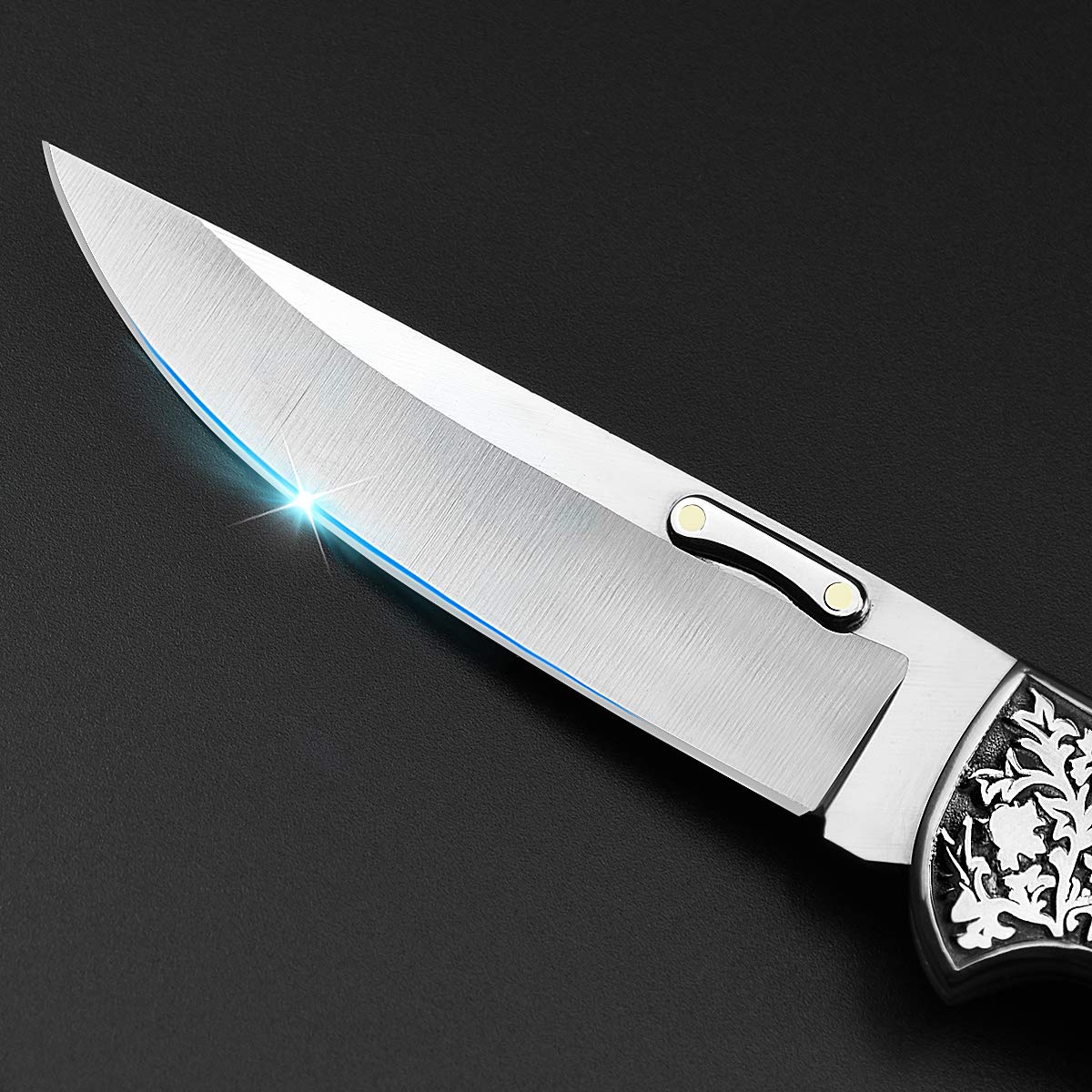 Nedfoss MERMAID Taschenmesser, Zweihandmesser mit Back Lock, klappmesser mit Gürtelclip, für Camping, Wandern, Camping, Trekking, In schönes Design, Perfekte Geschenk
