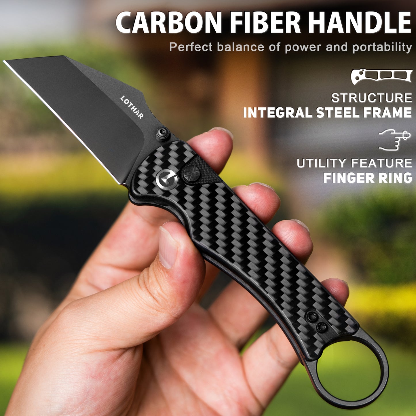 LOTHAR BOUNCER 2,48" 14C28N Stahl taktisches Klappmesser mit Micarta-Griff, umkehrbarer Taschenclip