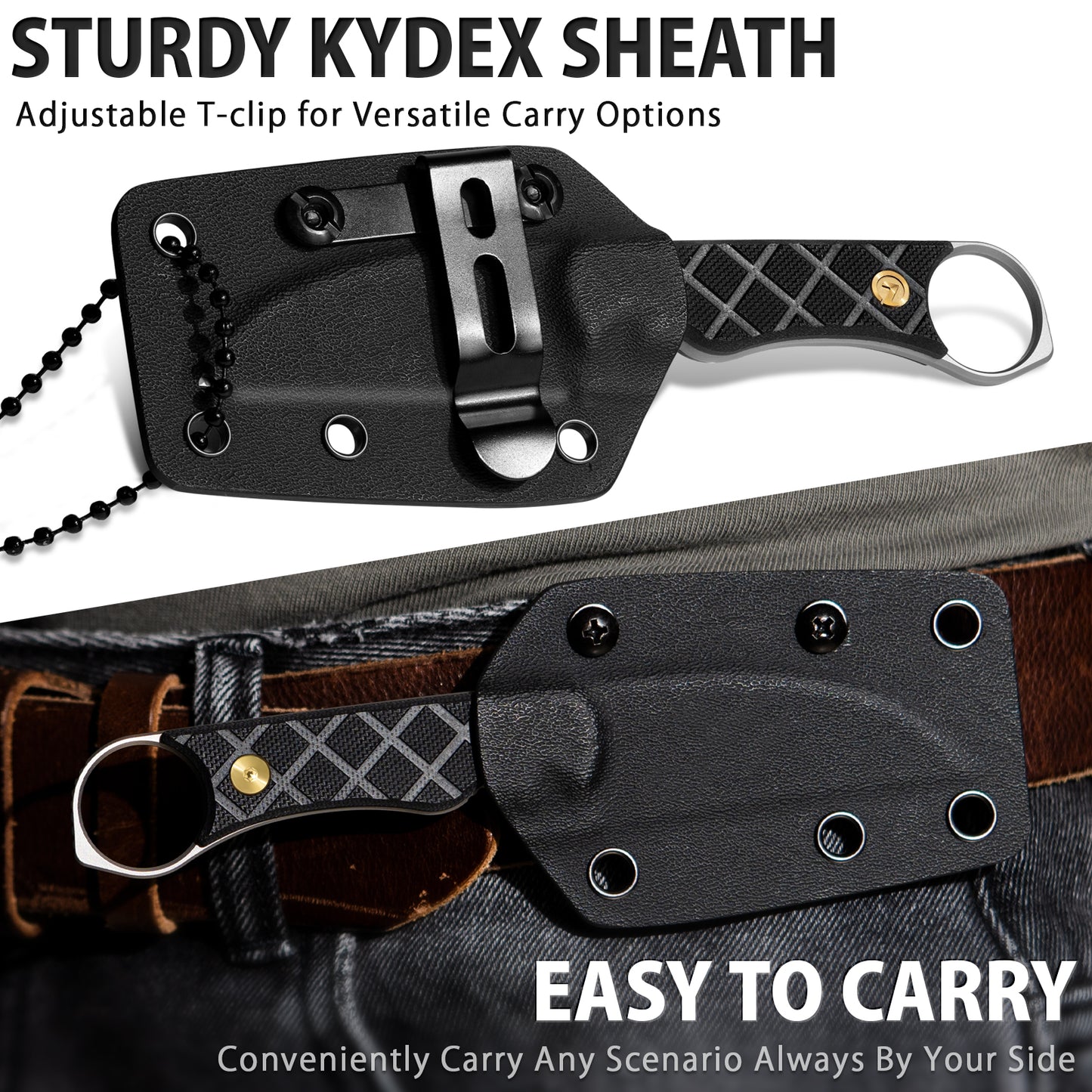 LOTHAR BEAVER 2,5" 14C28N Feststehendes Messer Kleines EDC-Halsmesser