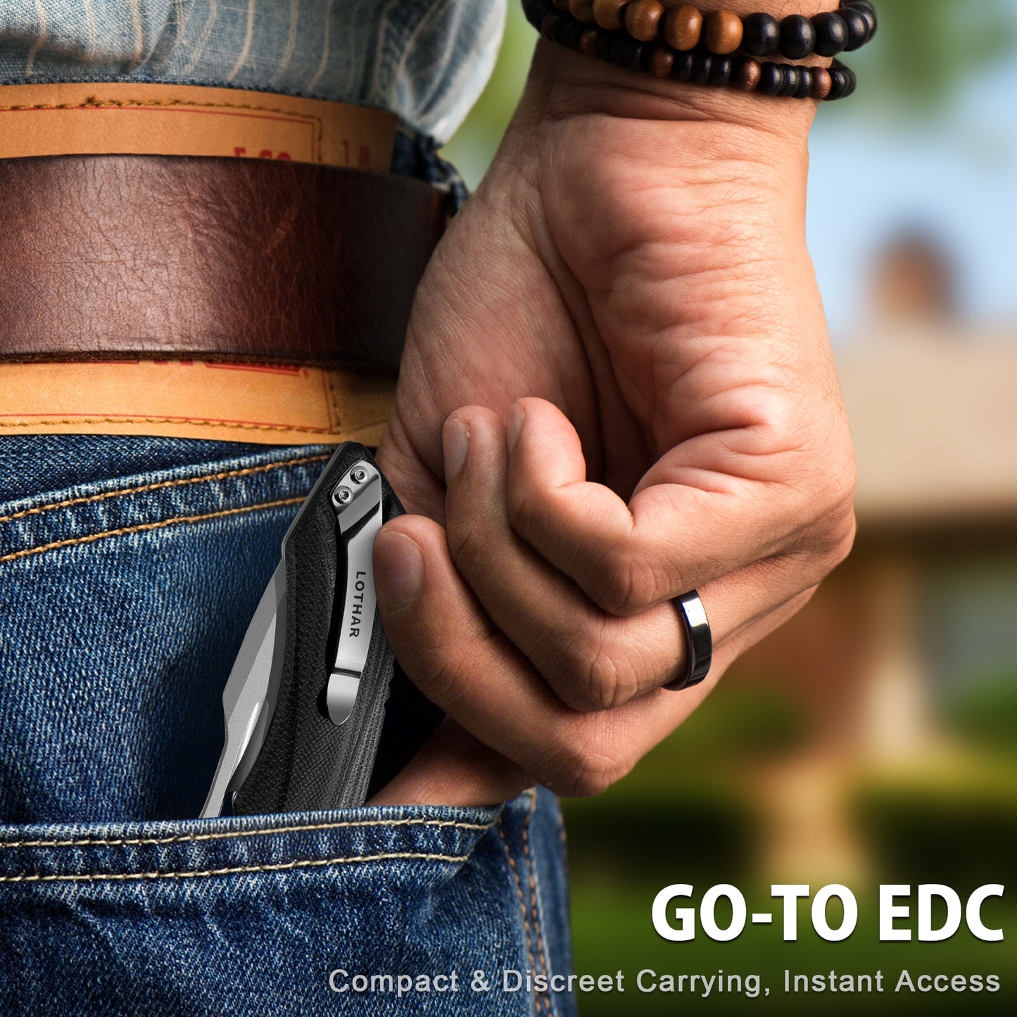 LOTHAR LICH KING Klappmesser, Taschenmesser aus D2 Stahl, Einhandmesser mit G10 Griff, Outdoor Messer Survival für Camping, Jagd & Abenteuer (D2-Grau)