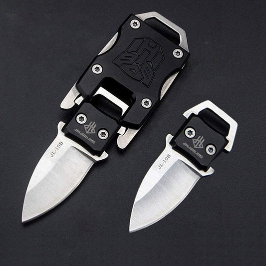 NedFoss Messer Outdoor Mini Klein EDC Taschenmesser schlüsselanhänger Taschenwerkzeug Gürtelmesser (schwarz)