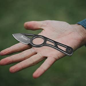 NEDFOSS CROW Neck Knife Messer, EDC Messer, Mini Survival Outdoor Messer, inklusive Kydex Scheide